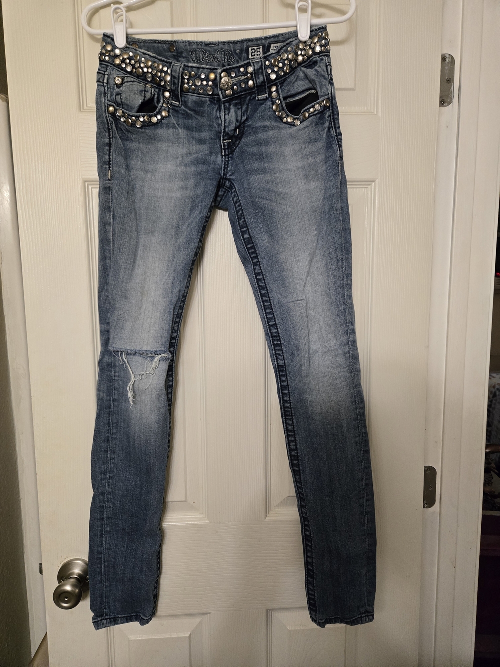 Miss Me Studded Light Blue Women's Skinny Jeans